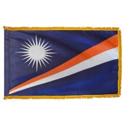 3ft. X 5ft. Marshall Island Flag With Side Pole Sleeve And Fringe