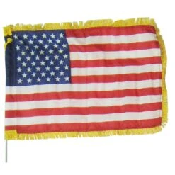 8 In. X 12 In. Replacement US Flag W/ Gold Fringe And Tassel