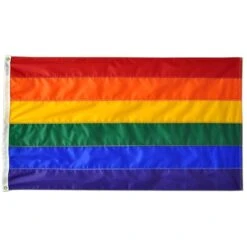 3ft. X 5ft. Rainbow Flag W/ Brass Grommets