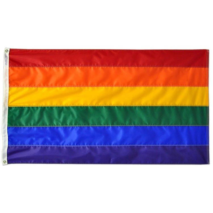 4ft. X 6ft. Rainbow Flag W/ Brass Grommets 3 4ft. X 6ft. Rainbow Flag W/ Brass Grommets
