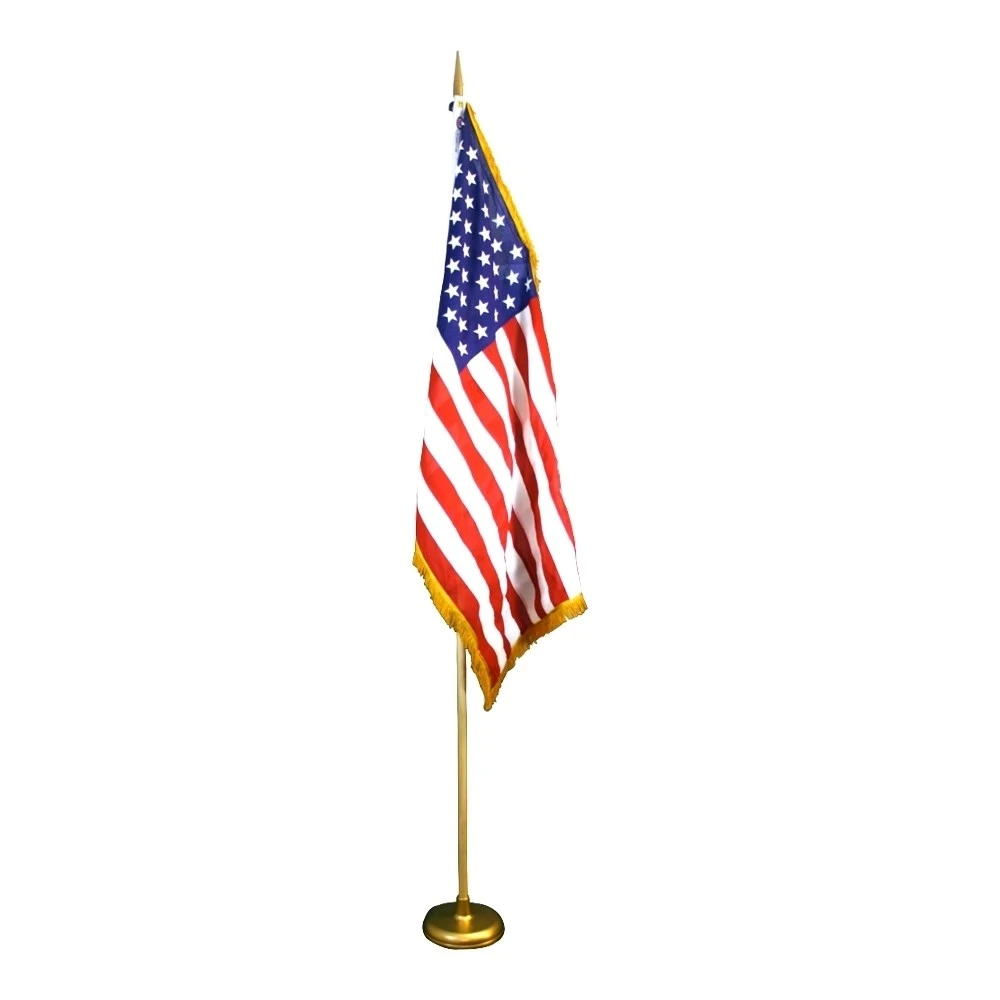 3ft. X 5ft. US Flag Display Set Cotton Flag 3 3ft. X 5ft. US Flag Display Set Cotton Flag