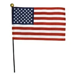 4 In. X 6 In. U.S. Flag On A Stick-12 Pack