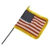 4 In. X 6 In. Best Quality US Flags Mounted On Staff With Gold Fringe 2 4 In. X 6 In. Best Quality US Flags Mounted On Staff With Gold Fringe -FlagCenter shop 4inx6in fringed us stick flag