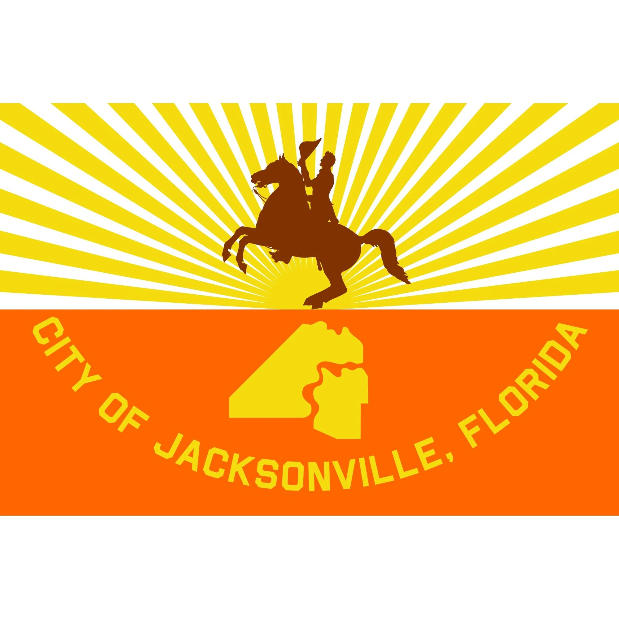 5ft. X 8ft. City Of Jacksonville Flag 3 5ft. X 8ft. City Of Jacksonville Flag