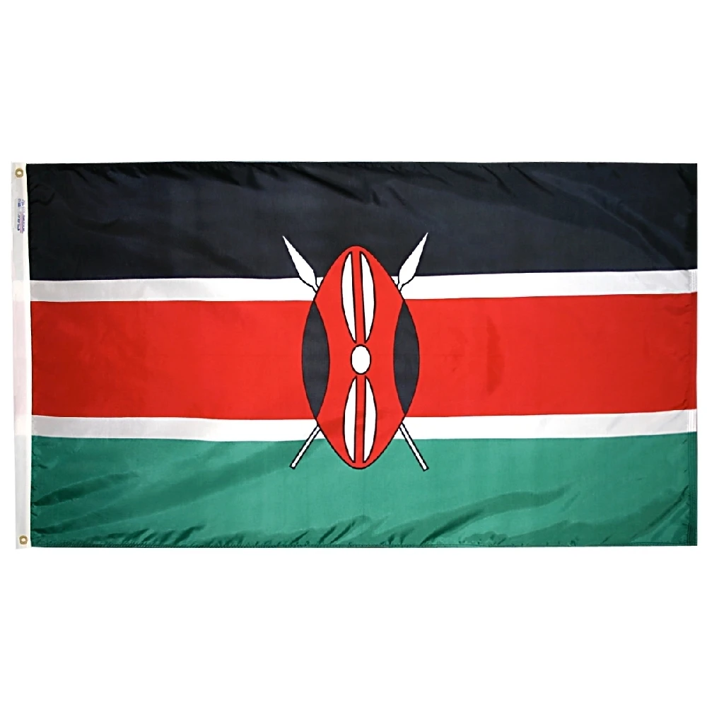 5ft. X 8ft. Kenya Flag 3 5ft. X 8ft. Kenya Flag