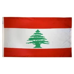 4ft. X 6ft. Lebanon Flag W/ Line Snap & Ring
