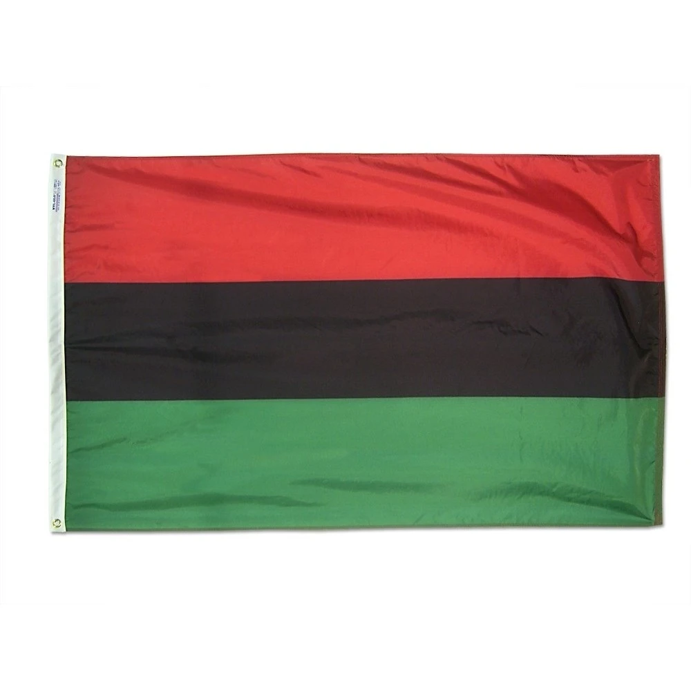 3ft. X 5ft. African American Flag With Side Pole Sleeve And Fringe 3 3ft. X 5ft. African American Flag With Side Pole Sleeve And Fringe