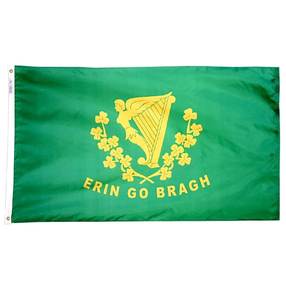 2ft. X 3ft. Erin Go Bragh Flag With Side Pole Sleeve And Fringe 3 2ft. X 3ft. Erin Go Bragh Flag With Side Pole Sleeve And Fringe