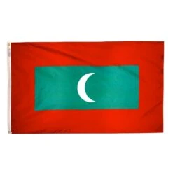 4ft. X 6ft. Maldives Flag W/ Line Snap & Ring