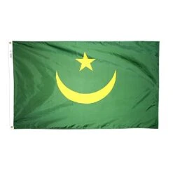 3ft. X 5ft. Mauritania Flag With Brass Grommets