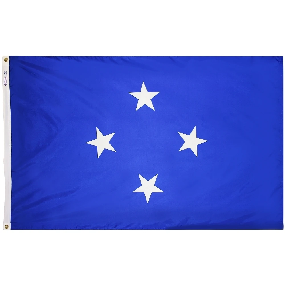 4ft. X 6ft. Micronesia Flag W/ Line Snap & Ring 3 4ft. X 6ft. Micronesia Flag W/ Line Snap & Ring