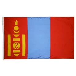 4ft. X 6ft. Mongolia Flag W/ Line Snap & Ring