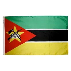 2ft. X 3ft. Mozambique Flag With Canvas Header
