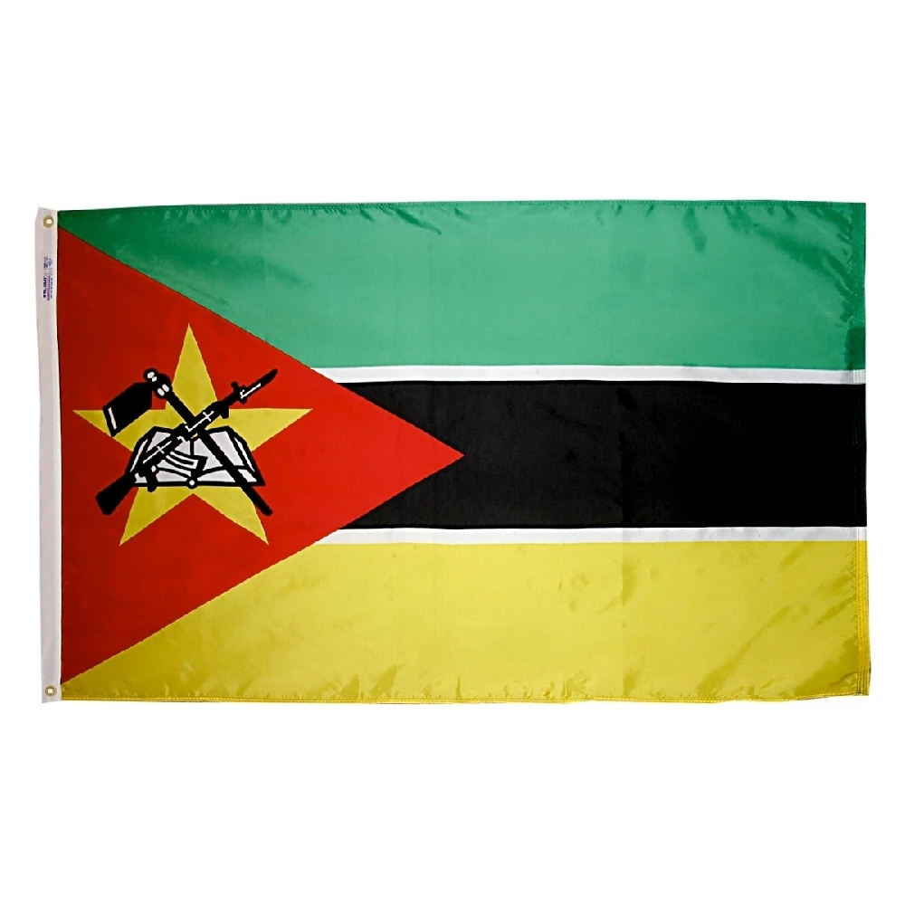3ft. X 5ft. Mozambique Flag With Brass Grommets 3 3ft. X 5ft. Mozambique Flag With Brass Grommets