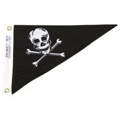 10 In. X 15 In. Pirate Skull And Crossbones Pennant