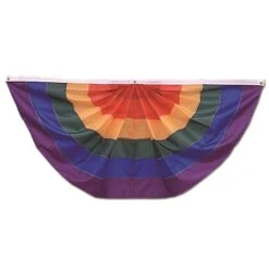 3ft. X 6ft. Rainbow Fan W/ Brass Grommets