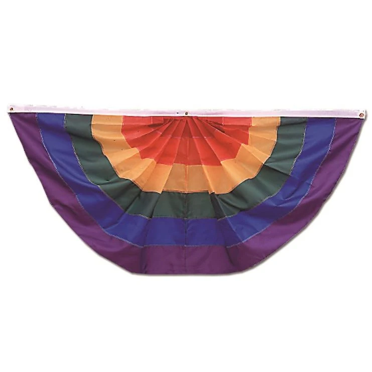 3ft. X 6ft. Rainbow Fan W/ Brass Grommets 3 3ft. X 6ft. Rainbow Fan W/ Brass Grommets