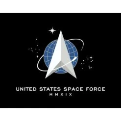 4 In. X 6 In. U.S. Space Force Flag Mounted On A Staff