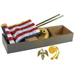 4ft. X 6ft. U.S. Flag Set With Gold Aluminum Pole