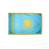 4ft. X 6ft. Kazakhstan Flag With Side Pole Sleeve And Fringe