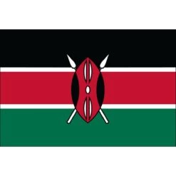 2ft. X 3ft. Kenya Flag With Side Pole Sleeve