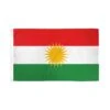 2ft. X 3ft. Kurdistan Flag With Canvas Header & Brass Grommets