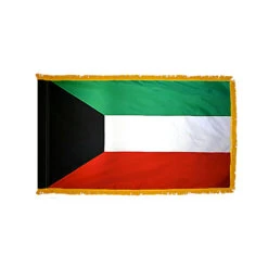 4ft. X 6ft. Kuwait Flag With Side Pole Sleeve And Fringe