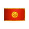 2ft. X 3ft. Kyrgyzstan Flag Fringed With Side Pole Sleeve