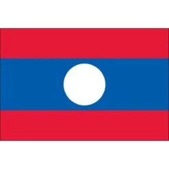 3ft. X 5ft. Laos Flag With Side Pole Sleeve