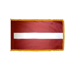3ft. X 5ft. Latvia Flag With Side Pole Sleeve And Fringe