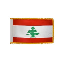 4ft. X 6ft. Lebanon Flag With Side Pole Sleeve And Fringe