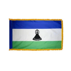 4ft. X 6ft. Lesotho Flag With Side Pole Sleeve And Fringe