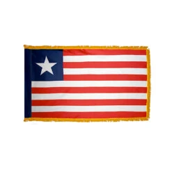 4ft. X 6ft. Liberia Flag With Side Pole Sleeve And Fringe