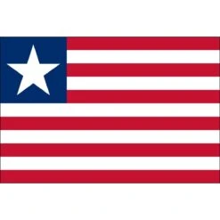 2ft. X 3ft. Liberia Flag With Side Pole Sleeve