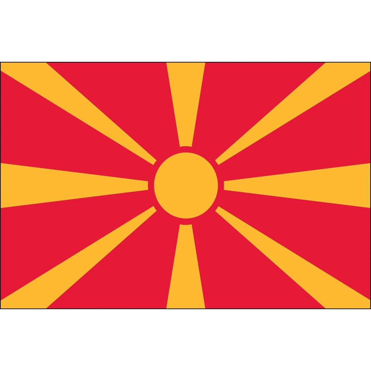 2ft. X 3ft. Macedonia Flag With Side Pole Sleeve 3 2ft. X 3ft. Macedonia Flag With Side Pole Sleeve