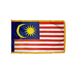 4ft. X 6ft. Malaysia Flag With Side Pole Sleeve And Fringe