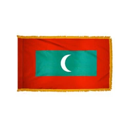 4ft. X 6ft. Maldives Flag With Side Pole Sleeve And Fringe