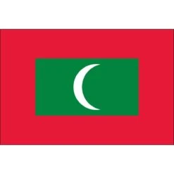 3ft. X 5ft. Maldives Flag With Side Pole Sleeve