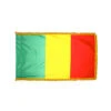 2ft. X 3ft. Mali Flag Fringed With Side Pole Sleeve 2 2ft. X 3ft. Mali Flag Fringed With Side Pole Sleeve -FlagCenter shop mali flag fringe