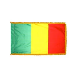 4ft. X 6ft. Mali Flag With Side Pole Sleeve And Fringe