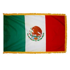 4ft. X 6ft. Mexico Flag With Side Pole Sleeve And Fringe