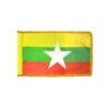 3ft. X 5ft. Myanmar/Burma Flag With Side Pole Sleeve And Fringe 2 3ft. X 5ft. Myanmar/Burma Flag With Side Pole Sleeve And Fringe -FlagCenter shop myanmar 2010 flag fringe